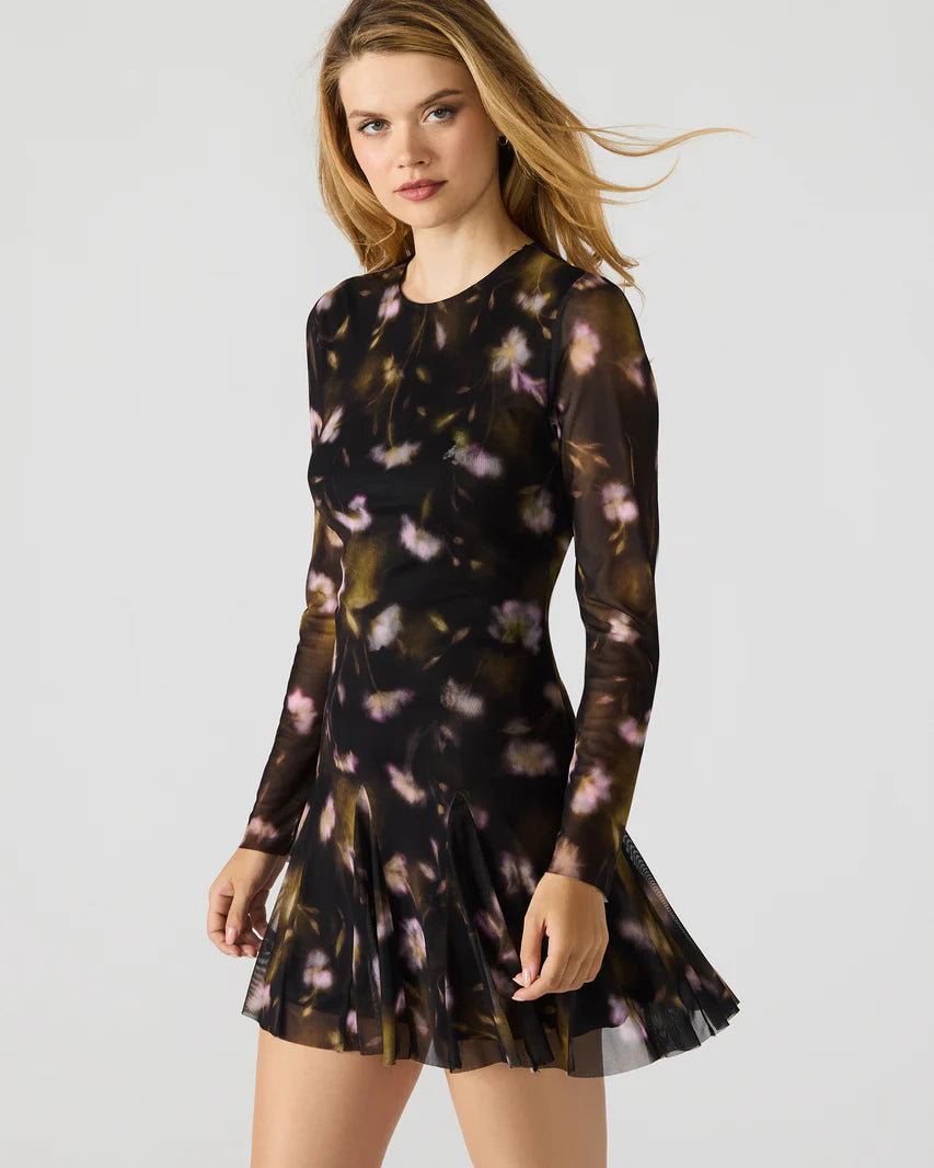 Bliss Dress - Blk Floral
