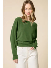 Load image into Gallery viewer, Boat neck dolman Top - Green
