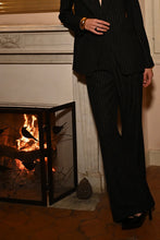 Load image into Gallery viewer, Striped hi waste pants - Black
