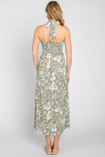 Load image into Gallery viewer, Halter maxi with Slit - Sage

