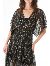 Load image into Gallery viewer, Kimono Sequin Dress - Black/Gold
