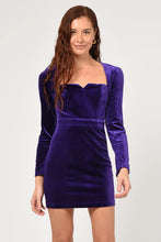 Load image into Gallery viewer, Velvet Mini Dress - purple

