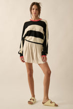Load image into Gallery viewer, Dolman Sleeve Sweater - Cream/Black

