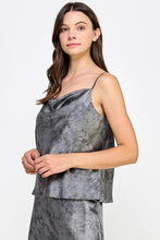 Load image into Gallery viewer, Tie Dye Cowl Tank - Char
