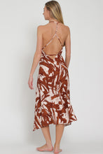 Load image into Gallery viewer, V neck midi dress - Brown
