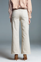 Load image into Gallery viewer, Straight Cargo jeans - Beige
