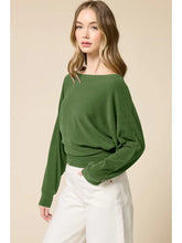 Load image into Gallery viewer, Boat neck dolman Top - Green
