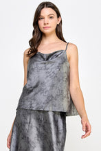 Load image into Gallery viewer, Tie Dye Cowl Tank - Char
