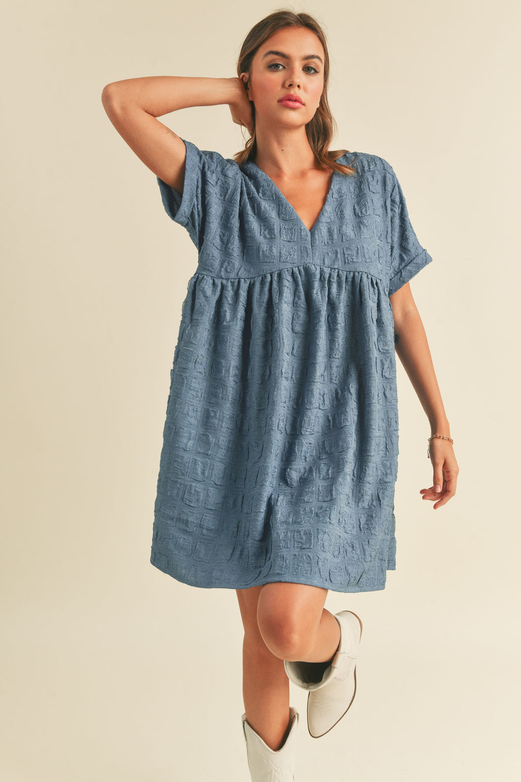 Babydoll Dress - Denim