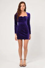 Load image into Gallery viewer, Velvet Mini Dress - purple
