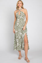 Load image into Gallery viewer, Halter maxi with Slit - Sage
