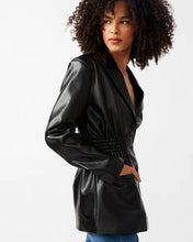 Load image into Gallery viewer, Faux leather Blazer - Black
