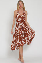 Load image into Gallery viewer, V neck midi dress - Brown

