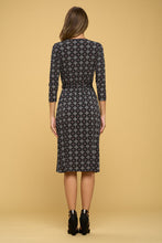 Load image into Gallery viewer, V neck Jersey wrap dress - Black
