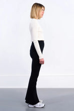 Load image into Gallery viewer, Flared knit pants - Black
