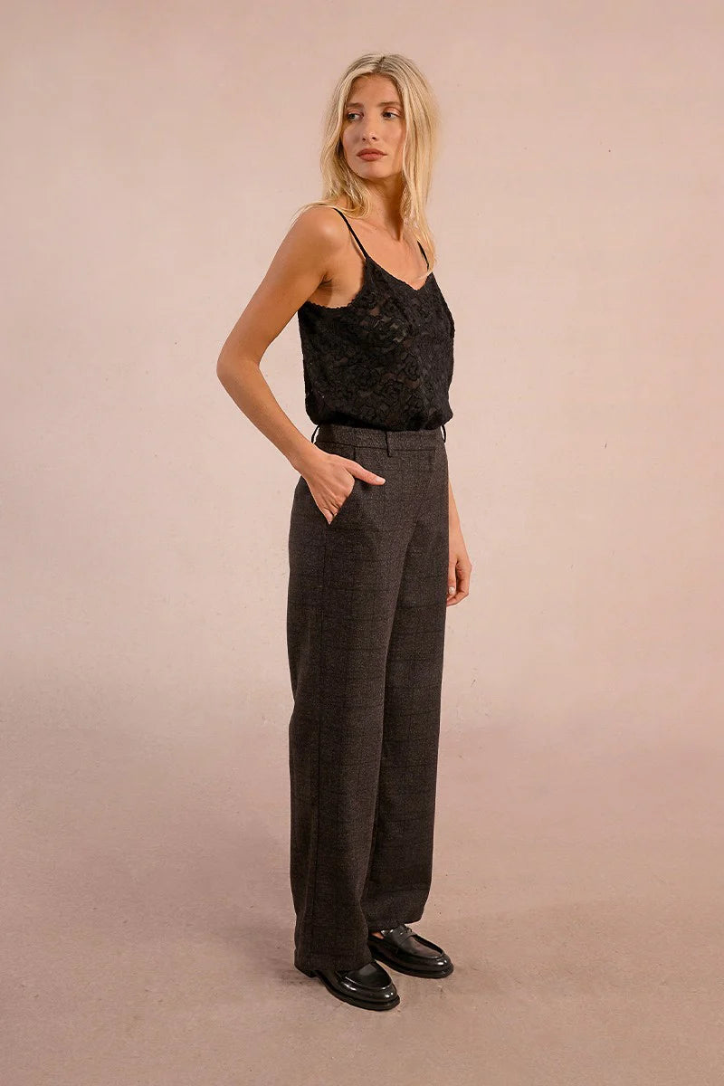 Plaid Pants - Black