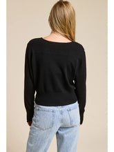 Load image into Gallery viewer, Rib panel Sweater - Black

