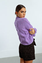 Load image into Gallery viewer, Cable knit sweater - Mauve
