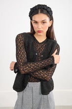 Load image into Gallery viewer, Semi Sheer LS Top - Black
