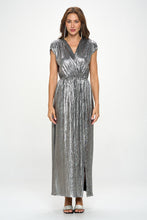 Load image into Gallery viewer, Metallic maxi dress - Silver
