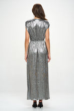 Load image into Gallery viewer, Metallic maxi dress - Silver

