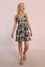 Load image into Gallery viewer, Buttoned short dress - Beige/Black
