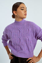 Load image into Gallery viewer, Cable knit sweater - Mauve
