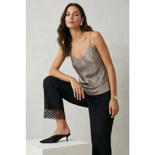 Load image into Gallery viewer, Cutout hem straight leg pants - Black
