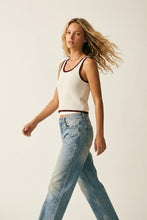 Load image into Gallery viewer, Crochet tank w trim - cream
