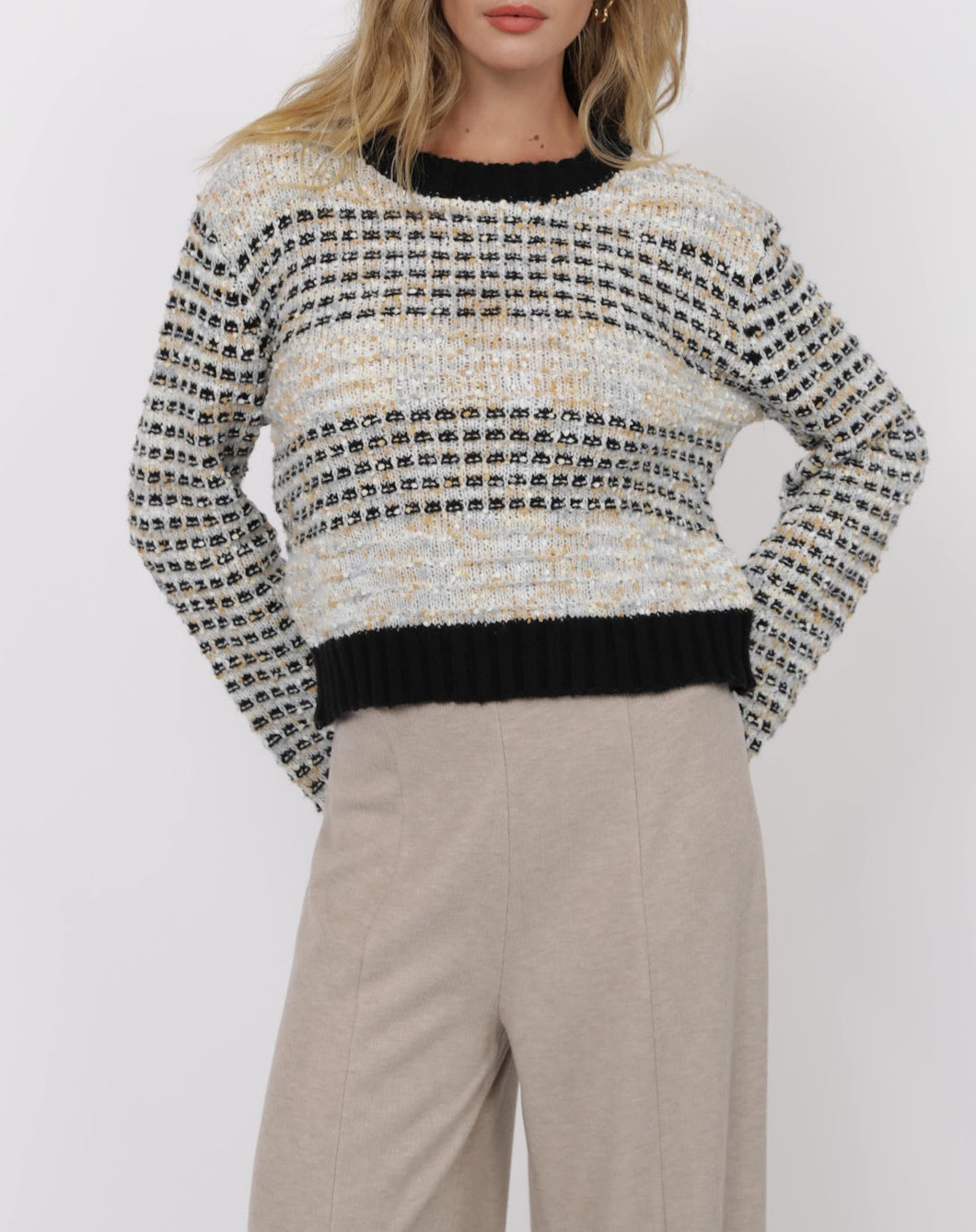 ellington mixed yarn swtr - N/A
