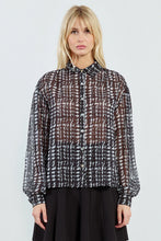 Load image into Gallery viewer, Sheer Printed Blouse - BW
