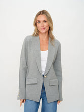 Load image into Gallery viewer, knitted tailored blazer - Heather Grey
