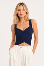 Load image into Gallery viewer, leo knit top - navy
