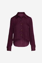 Load image into Gallery viewer, blanket stitch cropped blouse - Wine
