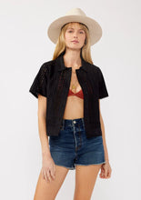 Load image into Gallery viewer, Eyelet lace top - Black
