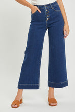 Load image into Gallery viewer, Buttondown Ankle Jeans - Dark blue
