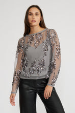 Load image into Gallery viewer, Gin Sequined Top - Pewter

