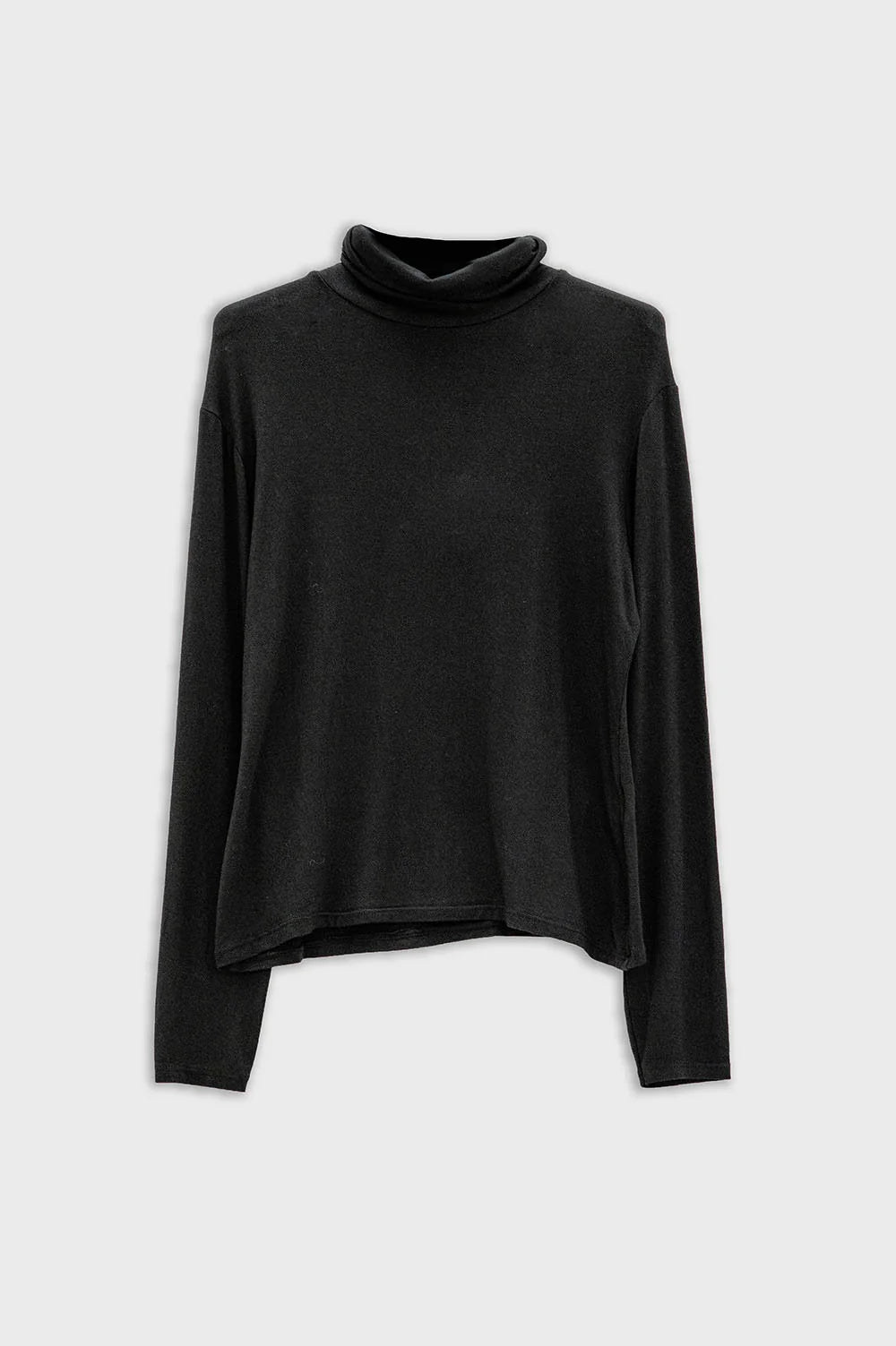 High Neck Modal Top - Black