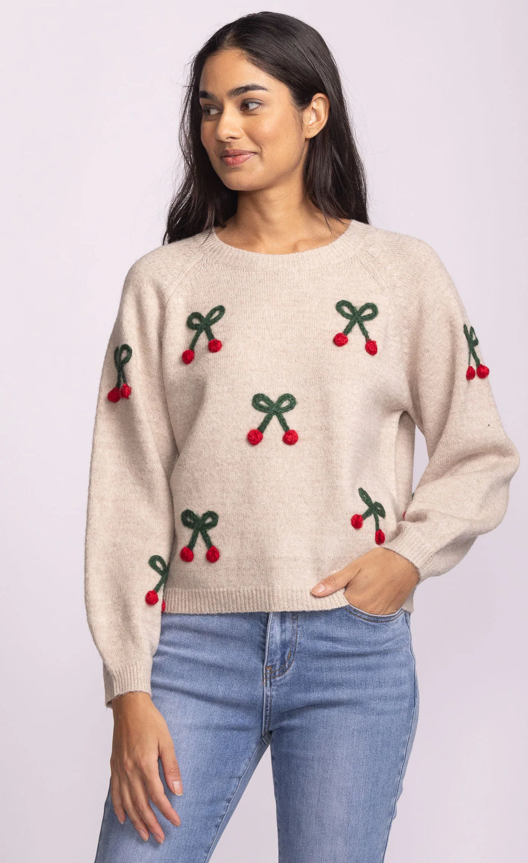 Cherry Sweater - Beige