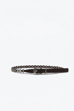 Load image into Gallery viewer, Studded buckle slim belt - Brown
