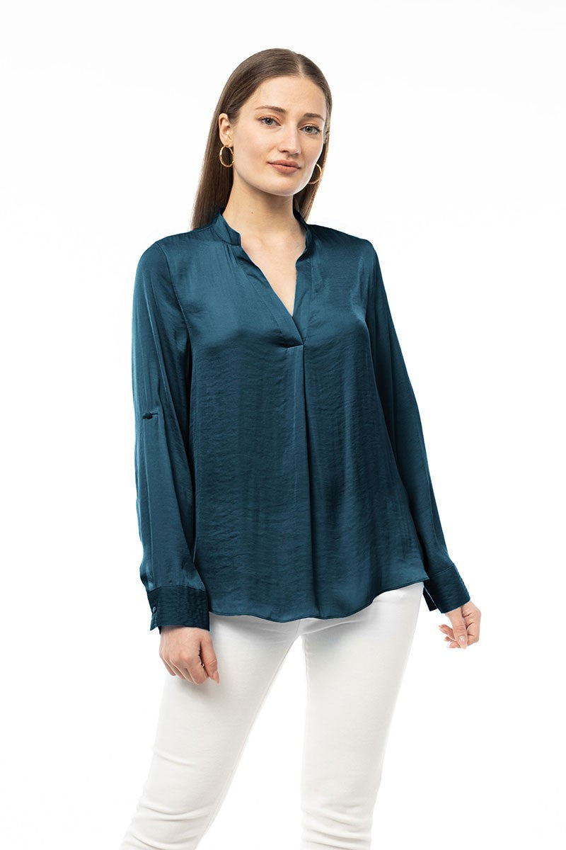 Collar Blouse - Lake