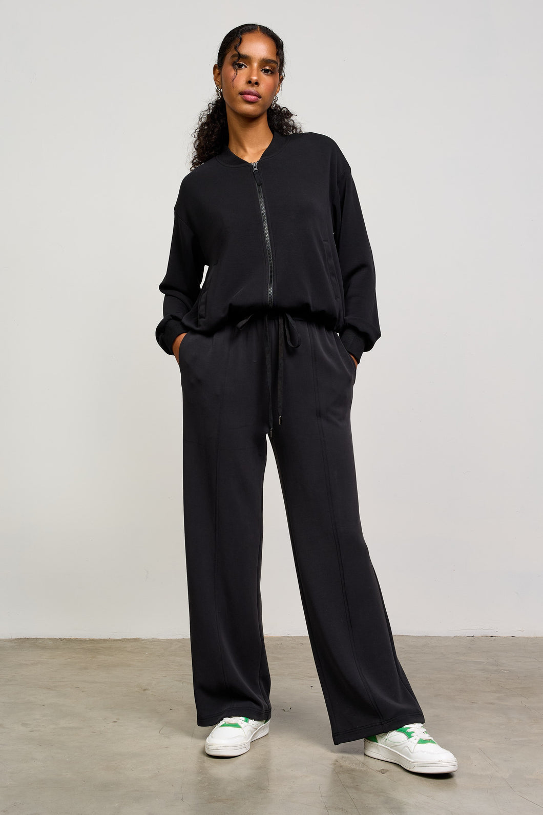 Modal Bomber Jacket - Black