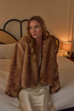 Load image into Gallery viewer, Faux fur jacket - brown
