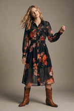 Load image into Gallery viewer, floral sheer dress - black
