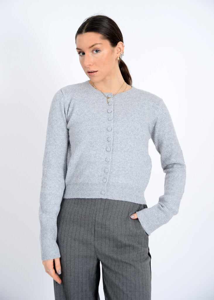 Atlanta Cardi - Fog grey