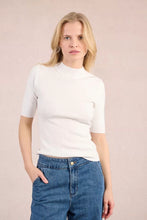 Load image into Gallery viewer, Ribbed Short sleeve Sweater - Offwhite
