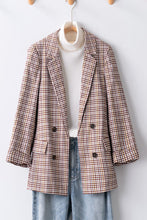 Load image into Gallery viewer, Checkered Blazer - Brown Combo
