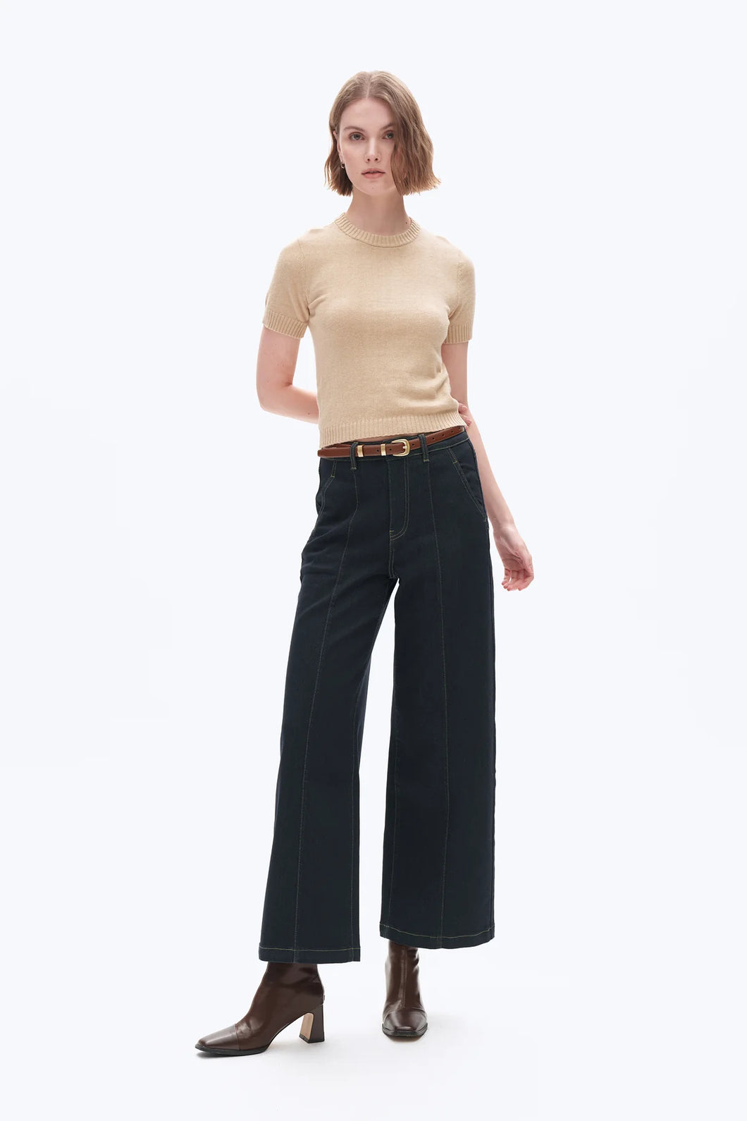 High rise wide leg - Rinse wash