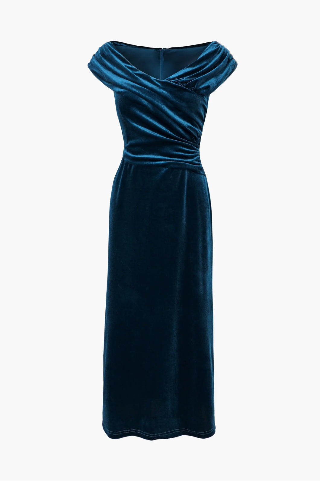 Off shoulder midi dress - Blue