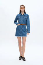Load image into Gallery viewer, Shirt Dress - Mid blue
